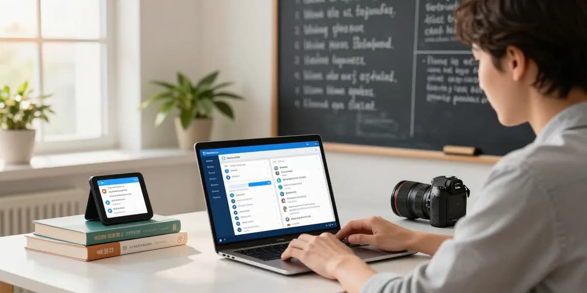Setting up the Telegram Chinese interface on a laptop, showcasing user-friendly navigation and bilingual tools.